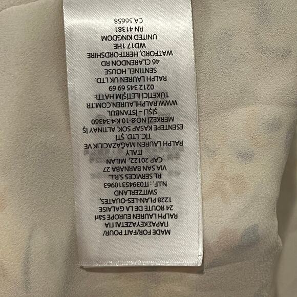 Lauren Ralph Lauren Women's Floral Georgette Flutter-Sleeve Dress Size 6 NWT - Picture 9 of 12